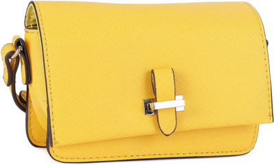 

Accessorize Women Casual Yellow PU Sling Bag