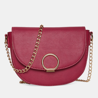 

Chemistry Women Casual Red PU Sling Bag