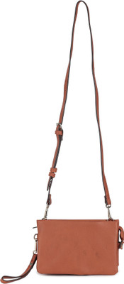 

Accessorize Women Casual Orange PU Sling Bag