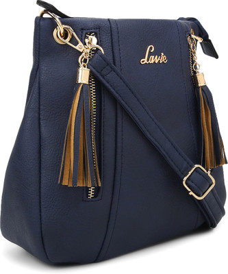

Lavie Women Casual Blue PU Sling Bag