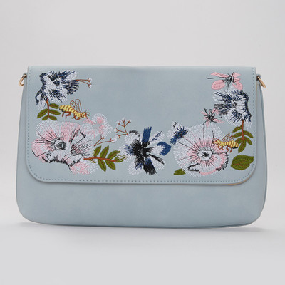

Miss CL Women Casual Blue Leatherette Sling Bag