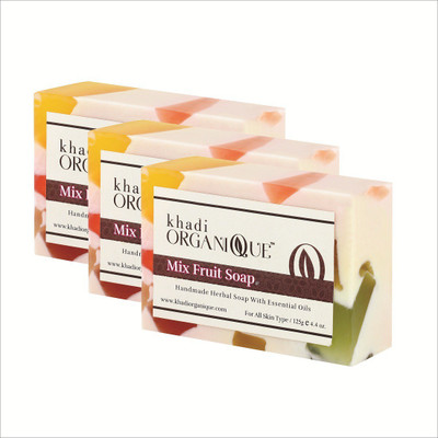 

Khadi organique Handmade Soap Mix Fruit(450 g, Pack of 3)