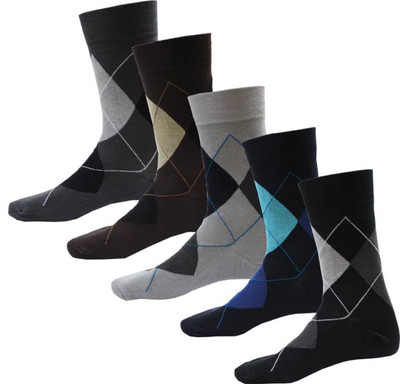 RC. ROYAL CLASS Men Self Design Mid-Calf/Crew(Pack of 5)