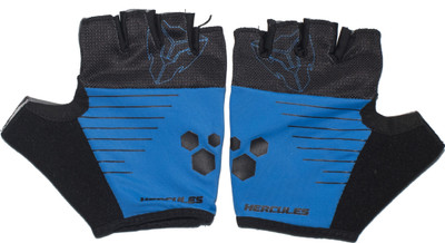 HERCULES Gloves-adults-m Cycling Gloves (M, Blue)