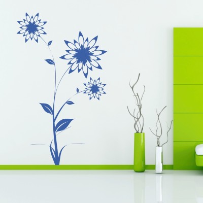 StickMe 100 cm Lovely Royal Flowers Wall Sticker - SM 053 Self Adhesive Sticker(Pack of 1)