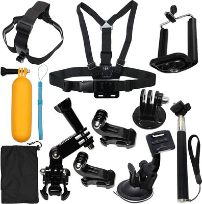 

Action Pro 12 in ONE Camera Accessories Kit Starter Bundle for GoPro Hero 5 Session 4 3 2 1 SJ4000 SJ5000 HD Action Video Cameras Strap(Black)