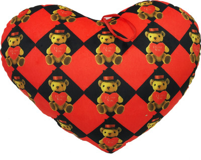 

Pulse Teddy Bear Cute Double Color Heart Shape Pillow - 25 cm(Red)