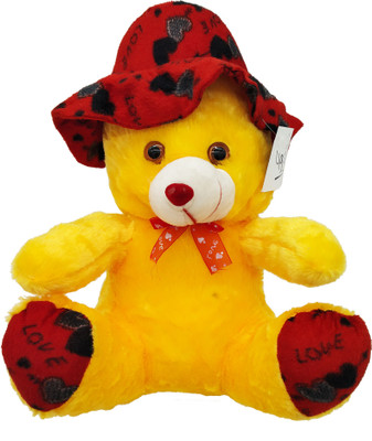 

Pulse Red Caped love Stuffed Soft Teddy Bear Toy - 15 cm(Yellow)