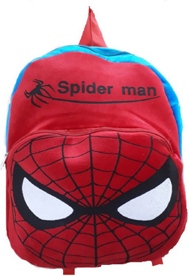 

KIDOFLY Swati toy kids school bag children,'s gift | cartoon toy , spider man red-blue, ( 2 to 6 age ) soft fabric , double zip ,double pocket for nursery / play school boy/girl 10 L - 39 cm(Red)