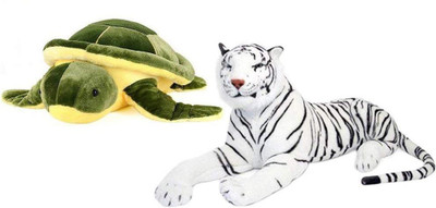 

riva white tiger (30cm) and Tortoise (30 cm ) combo (set of 2) - 30 cm (Multicolor) - 30 cm(white and multicolor)