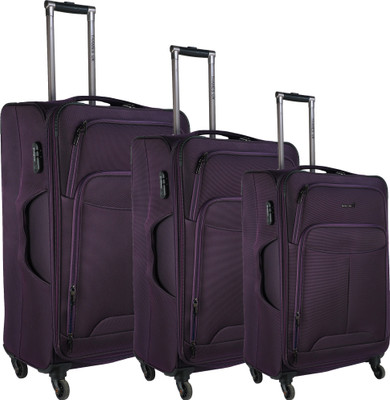

Thames Oscar Luggage Set 0f 3 Trolley Expandable Check-in Luggage -  inch(Purple