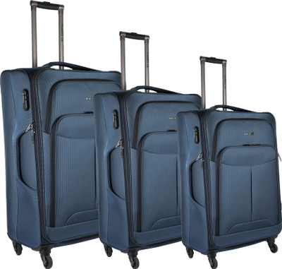 

Thames Oscar Luggage Set 0f 3 Trolley Expandable Check-in Luggage -  inch(Blue
