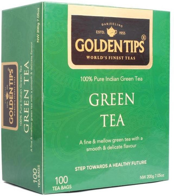 

Golden Tips Pure Green Tea - 100 Tea Bags, 200g Green Tea Bags Box(200 g)