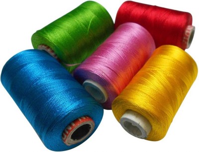 SWASTIK multicolor Thread(500 m Pack of5)