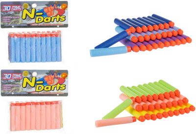 

Wishkey Bullets for Toy Guns Set of 60|Multicolor Universal Soft Foam Dart For Blaster,Blaze Storm,Nerf Strike Elite Guns|Target game for Kids or Adults(Multicolor)