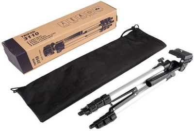 

Spring Jump 3110 Tripod With 3-Way for Digital Camera Video Camcorder Tripod Kit ZX6 Tripod (Silver, Supports Up to 1500 g) Tripod Kit(Silver, Supports Up to 1500 g)