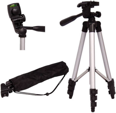 

Spring Jump Silver Tripod stand for mobile and camera Tripod Kit(Silver, Supports Up to 1500 g)
