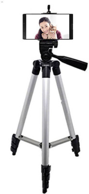 

Spring jump Tripod for beginner with mobile holder Tripod(Silver, Supports Up to 1500 g)