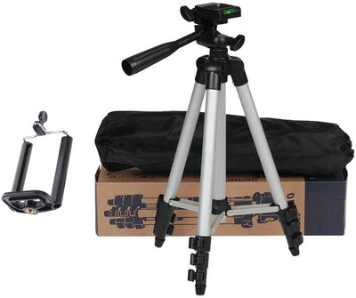 

Blue Birds NEW-2018 3110 FLEXIBLE TRIPOD WITH ADJUSTABLE LEG AND EASY LOCK FEATURES FOR MOBILE,CAMERA & DSLR CAMERA Tripod(Silver & Black, Supports Up to 1500)