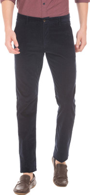 Arrow Regular Fit Men Blue Trousers