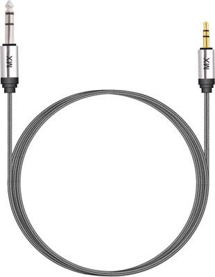 

MX TV-out Cable 6.35mm 1/4" Male to 3.5mm 1/8" Male TRS Stereo Audio Cable with Zinc Alloy Housing and Nylon Braid for iPod, Laptop,Home Theater Devices, and Amplifiers(Red, For Mobile, 1.5)
