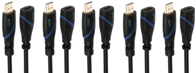 

CE TV-out Cable High-Speed HDMI Extension Cable Male - Female - 1.5 Feet, Supports Ethernet- Latest Specification Cable, 5-Pack(Black, For TV, 0.5 m)