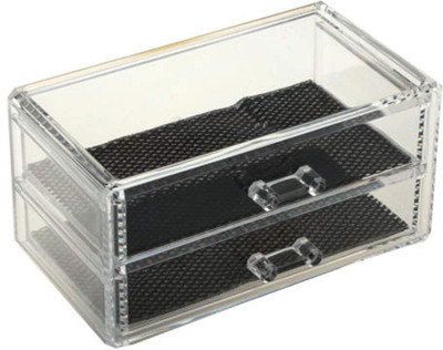 

VP STORES Acrylic 2 Drawers Makeup Box 4 Drawer Vanity Box(White)
