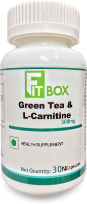 

FitBox Green Tea and L-Carnitine 500mg,30 tablets, Top Weight Loss supplement(30 No)