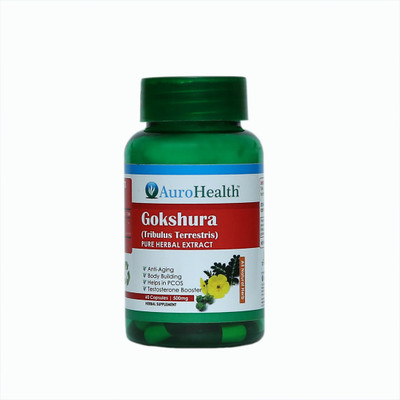 

AuroHealth Aurohealth Gokshura 500mg 60 Capsules(50 No)