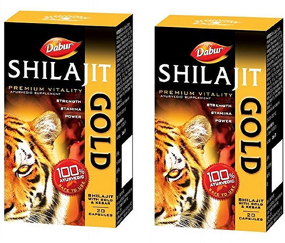 

Dabur Shilajit with Gold and Kesar(40 No)