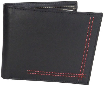 

piuda Men Black Genuine Leather Wallet(10 Card Slots)