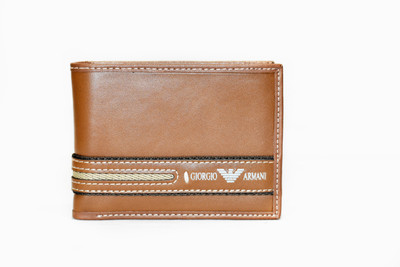 

Giorgio Armani Men Brown Genuine Leather Wallet(6 Card Slots)