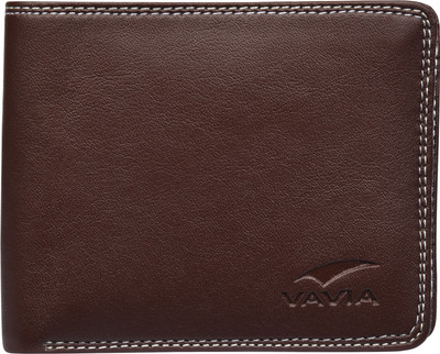 

VAVIA Men Brown Genuine Leather Wallet(5 Card Slots)