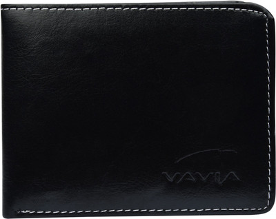 

VAVIA Men Black Genuine Leather Wallet(5 Card Slots)