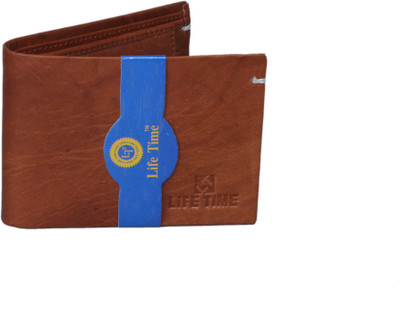 

Lifetime Men Tan Genuine Leather Wallet(3 Card Slots)