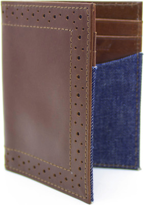 

flex boom Men Brown Genuine Leather Card Holder(6 Card Slots)