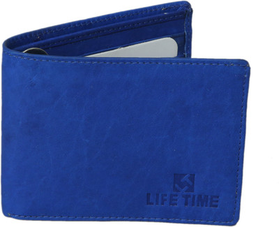 

Lifetime Men Blue Genuine Leather Wallet(6 Card Slots)