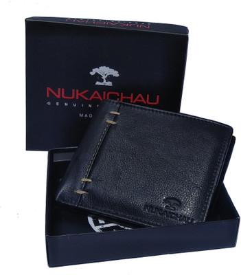 

Nukaichau Men Casual Black Genuine Leather Wallet(4 Card Slots)