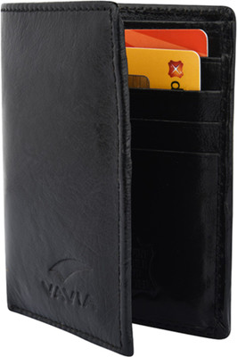 

VAVIA Men Black Genuine Leather Wallet(5 Card Slots)