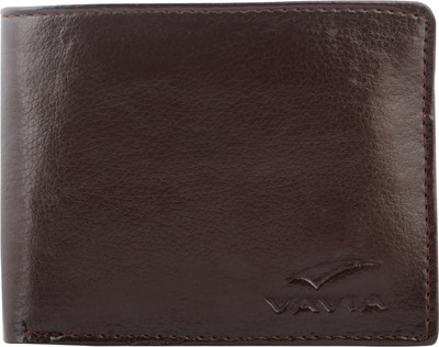 

VAVIA Men Brown Genuine Leather Wallet(5 Card Slots)