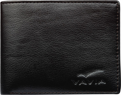 

VAVIA Men Black Genuine Leather Wallet(5 Card Slots)