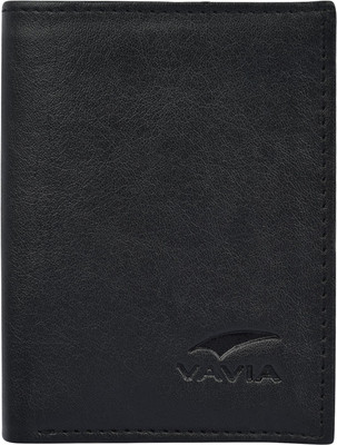 

VAVIA Men Black Genuine Leather Wallet(5 Card Slots)