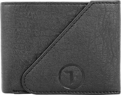

FABTRIM Boys Black Artificial Leather, Fabric, Canvas Wallet(5 Card Slots)