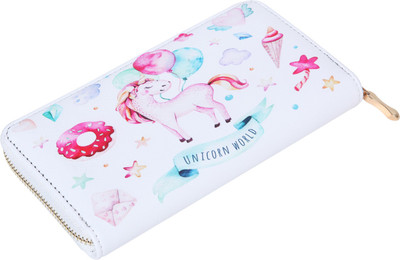 

A Vintage Affair Women White Canvas Wallet(6 Card Slots)