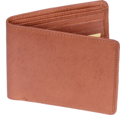 

AD Men Tan Genuine Leather Wallet(5 Card Slots)