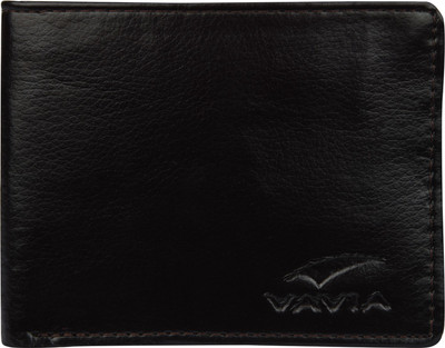 

VAVIA Men Black Genuine Leather Wallet(5 Card Slots)