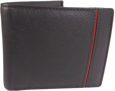 

piuda Men Black Genuine Leather Wallet(5 Card Slots)