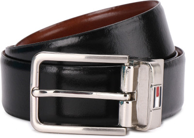 

Tommy Hilfiger Men Black, Brown Genuine Leather Belt, Black/tan