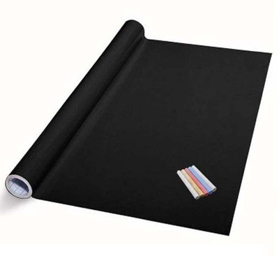 

PackNBuy Vinyl Wall Sticker With 5 Chalks For Office Home Kitchen Room School (45cm x 200cm) Black board(78.7 inch x 17.7 inch)