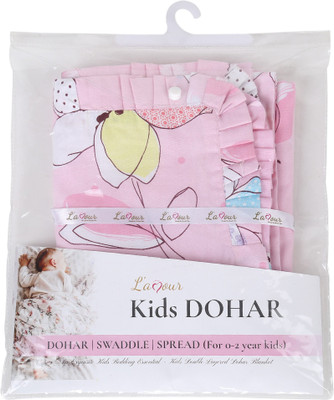 

L'amour Printed  Dohar(Cotton, Pink